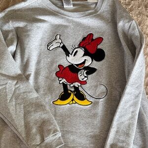 Disney Gray Minnie Mouse Sweater